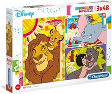 CLEMENTONI, Puzzles 3x48 Pièces DISNEY Animals – 32x22 cm, CLE25236