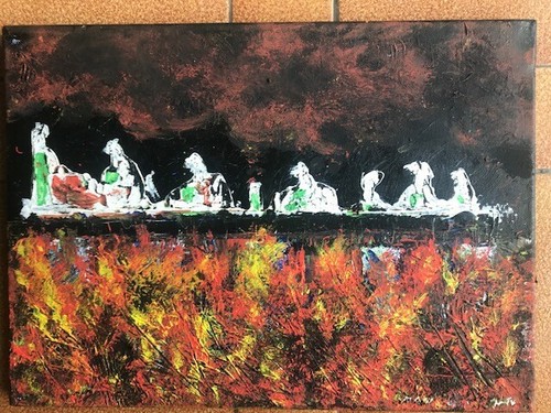 Tableau peinture acrylique - tableau, au