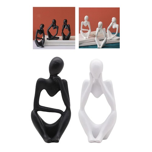 2pcs penseur sculpture - 2pcs,