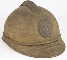 MILITARIA CASQUE ADRIAN BELGE OFFICIER WW1 LIEGE