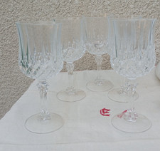 5 verres a eau en cristal d