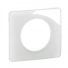 Plaque de finition laquée blanc émaillé Céliane - 1 poste LEGRAND