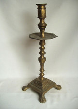 Important ancien bougeoir en bronze ciselé : 2,2 kg