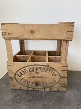 Ancienne Caisse Porte Bouteille 6 Casiers Cave Coopérative Tautavel Bois