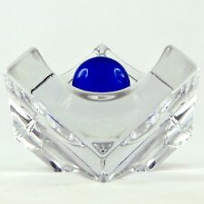 CENDRIER/VIDE-POCHE Vintage Design CRISTAL DAUM FRANCE Bille bleue, baccarat...