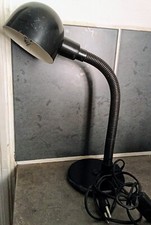 Vintage 80's: jolie lampe de bureau noire ALUMINOR   C53