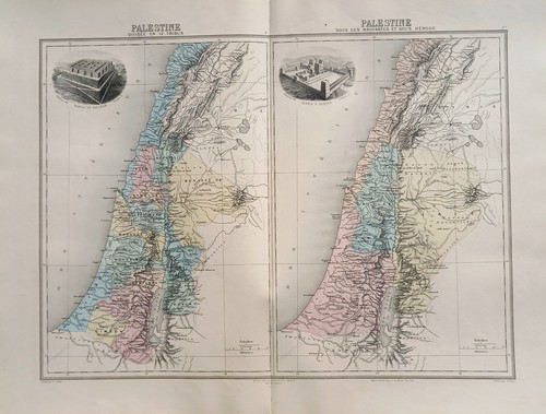 Double carte palestine - carte, de