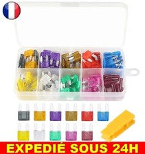 LOT Boîtes 120 pcs Fusibles Lame 5A 10A 15A 20A 25A 30A Voiture Moto Bateau Auto