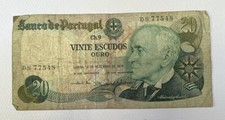 Ancien Vintage Banque du Portugal Note Vingt 20 Escudos - Portugais