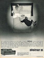 PUBLICITE ADVERTISING 124  1964  STEINER  canapé  sièges
