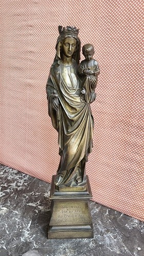 Statue bronze vierge - en, a