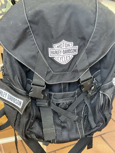 Harley davidson black backpack - black,