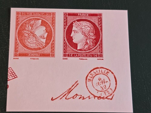 Timbre france tète bèche - timbre,