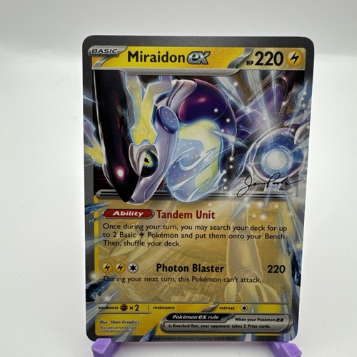 Miraidon gold foil auto - ex,