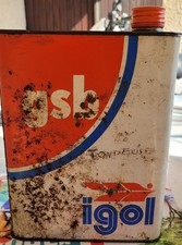 ANCIEN BIDON D'HUILE  IGOL  GSB