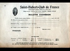 PARIS (IX°) IMPRIMERIE / REVUES de CHASSE "SAINT-HUBERT-CLUB DE FRANCE" en 1913