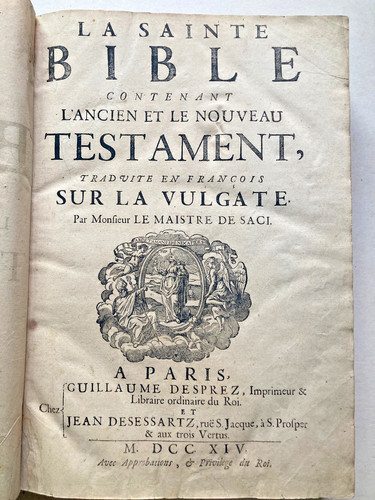 Sainte bible 1714 folio - sainte,