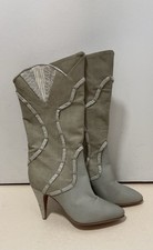 Neuves bottes cuir gris - -,