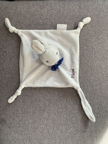 Doudou plat lapin blanc - 0/,