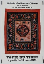 Tapis du Tibet 1981 Affiche Originale Exposition