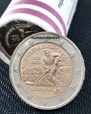 DISPO 2 euro SLOVAQUIE 2025 Commémo. Hockey sur glace. Envoi en suivi