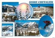 05 - Serre Chevalier - Multivues - Hiver - Neige - Snowboard - CPM - Voir Scans