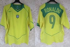 Maillot BRÉSIL BRASIL World Cup 2006 RONALDO n°9 vintage NIKE shirt jersey L