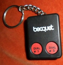 Porte-clés Key ring ALARME AUTO BECQUET DIAL 1 Dial 2 