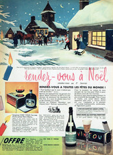 Publicité Advertising 0824  1954   vin Fou  Henri Maire  Noel   Grimault