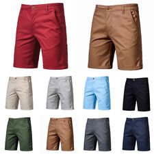 Hommes Mens Solid Chino Shorts