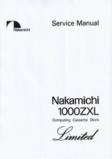 Service Manuel D'Instructions pour Nakamichi 1000 Zxl Limitée