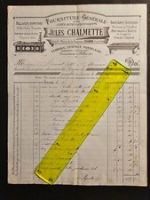 Facture BILLARDS COMPTOIRS Jules Chalmette à Issoire (Puy de dome) 1897