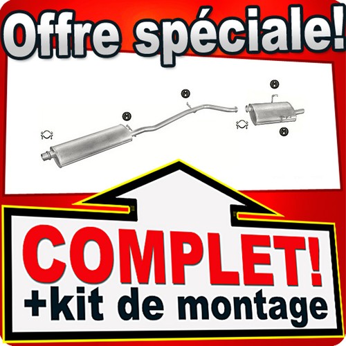 Ligne pot échappement - pot, pour