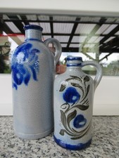 2 CARAFE BOUTEILLE Peint Main