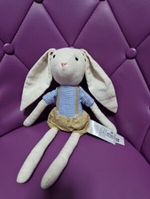 Doudou Peluche Lapin Cyrillus Tee Shirt Bleu 40 Cm