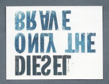 Carte publicitaire Tatoo - advertising card  -Only the Brave Diesel recto verso