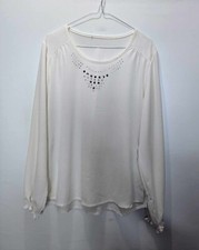 Blouse blanche polyester élasthanne T44 HH (2408048)