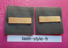 P18 2×patch scratch galon de poitrine sous lieutenant couleur or armée de terre 