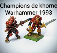 Warhammer Old World, Realm Chaos RoC Khorne Champion, Sword, tail, bestial queue