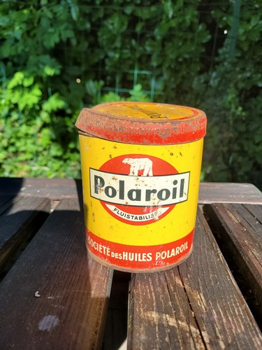 Rare bidon huile polaroil - bidon, d’huile