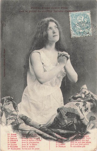 Bergeret priere jeune fille - cp,