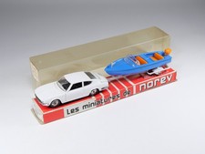 NOREV - 92 - Fiat Dino avec Remorque et Bateau Dinghy Rocca - En boite
