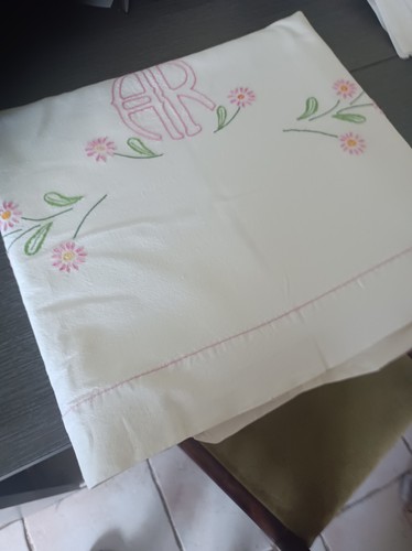 Drap ancien lin avec - drap,