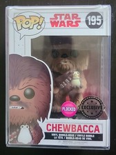 Funko Pop Chewbacca (w/Porg) #195 Star Wars Flocked 2017 VAULTED 