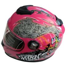 Casque Intégral Casque Enfant Casque De Moto Mejia Rose Casque Jet De Moto