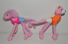 Lot 2 petites peluches figurines flexibles chien chat BARBIE MATTEL Vintage 2002