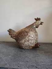 Grand Coq En Céramique Craquelée Athezza. 26cm Hauteur