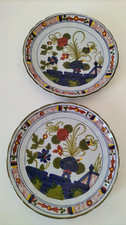 Duo d’assiettes italiennes en faïence – CACF Faenza années 40