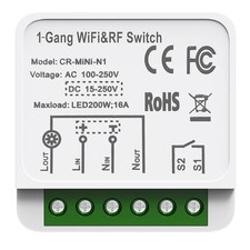 Module de Commutateur Intelligent Tuya WiFi RF433 avec Télécommande Domotiq6247