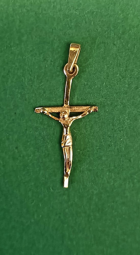 Croix poinçon plaqué or - croix,,